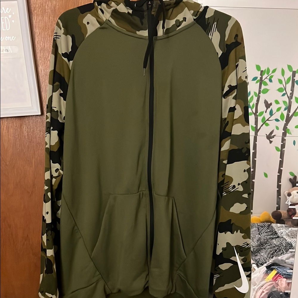 Nike Green Camo Hoodie